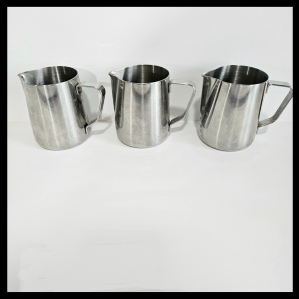 3 Stainless Steel Milk Frothing Pitchers
